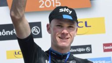 Froome, en el podio.