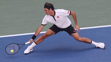 Roger Federer durante un partido del US Open.