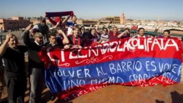 Buen ambiente entre aficiones antes de la final