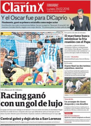 Portadas de la prensa mundial