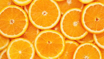 Healthy natural food, background. Orange