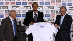 Pepe, presentado como nuevo jugador del Real Madrid.