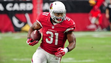 David Johnson, el gran olvidado por NFL.com en la posición de corredor. Ha sido el alfa y el omega en el ataque de los Cardinals. Esta próxima temporada intentará superar las 1000 yardas de carrera y recepción, o eso dice.