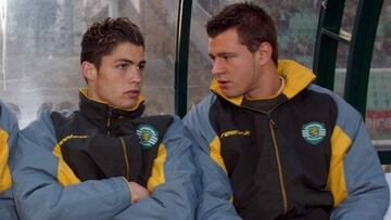 Cristiano Ronaldo y Marius Niculae durante su etapa en el Sporting de Lisboa.