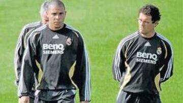 <b>RELACIÓN DISTANTE. </b>Capello y Ronaldo se miraron con caras largas en el entrenamiento de ayer.