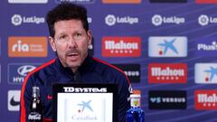 Simeone, en rueda de prensa. Habló en la previa del Betis.