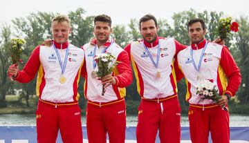 El equipo español de piragüismo logró, en la última jornada, una medalla de oro, en el K4 1.000 masculino, y una de plata, en los Campeonatos de Europa disputados en Plovdiv (Bulgaria).

