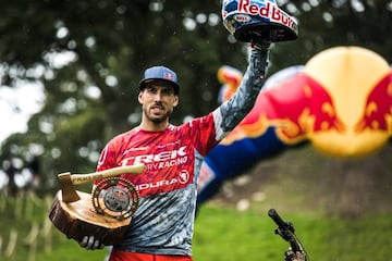 Gee Atherton en el Red Bull Hardline 2018 en Dinas Mawddwy, UK.