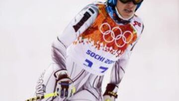 La esquiadora espa&ntilde;ola Carolina Ruiz Castillo participa en una sesi&oacute;n de entrenamiento para los Juegos Ol&iacute;mpicos de Invierno en Sochi (Rusia).