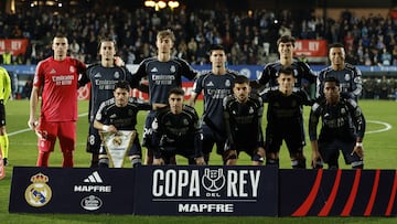 El once titular del Real Madrid en Talavera.