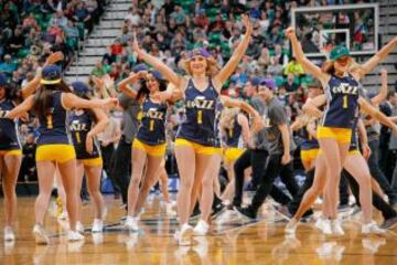 Las Jazz Dancers durante el encuentro entre los Utah Jazz y los Chicago Bulls.