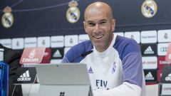 Zinedine Zidane, en rueda de prensa.