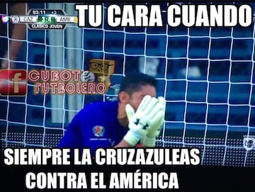 América perdía 0-3 en 25 minutos, pero en la segunda mitad revivió el verbo 'Cruzazulear' y le pegó 3-4 a La Máquina, ¡Los memes están imperdibles!