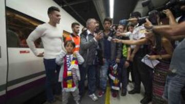 El técnico sirio, en Getafe tras cruzar Europa: 'Muchas gracias'