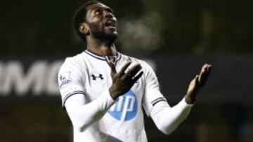 Adebayor durante el partido ante el WBA.