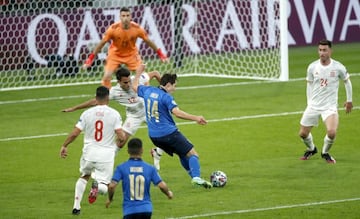 Chiesa marcó el 1-0 a España en la semifinal de la Eurocopa, en Wembley.