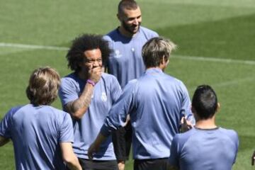 Último entrenamiento del Real Madrid antes del derbi