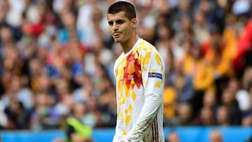 Álvaro Morata, con la Selección.