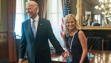 Joe Biden y Amy Poehler como Leslie Knope.