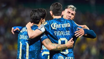 Alejandro Zendejas celebrates his goal 0-4 of America during the 3rd round match between Santos and America as part of the Liga BBVA MX, Torneo Clausura 2025 at TSM Corona Stadium, on January 25, 2025 in Torreon, Coahuila, Mexico.