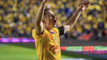 Alvaro Fidalgo of America during the Semi-Final second leg match between America and Cruz Azul as part of the Liga BBVA MX, Torneo Clausura 2025 at Ciudad de los Deportes Stadium on May 18, 2025 in Mexico City, Mexico.