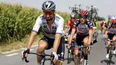 Peter Sagan rueda durante la 10&ordf; etapa de la Vuelta a Espa&ntilde;a 2018 entre Salamanca y Fermoselle/Bermillo de Sayago.