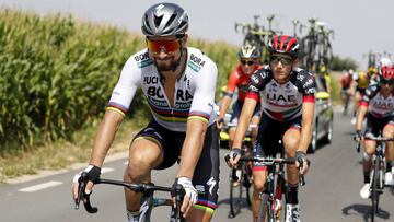 Peter Sagan rueda durante la 10ª etapa de la Vuelta a España 2018 entre Salamanca y Fermoselle/Bermillo de Sayago.