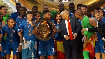 Trump’s awkward moment during Chelsea’s Club World Cup trophy celebration