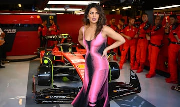 Priyanka Chopra, actriz y cantante india, en el Gran Premio de Abu Dhabi de la Fórmula 1.