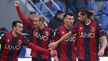 Medel fue titular en importante victoria de Bologna ante Atalanta