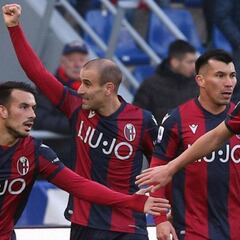 Medel fue titular en importante victoria de Bologna ante Atalanta