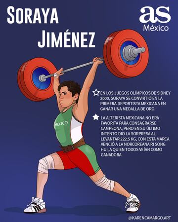 Primera deportista mexicana en ganar una medalla de oro en Juegos Olímpicos.