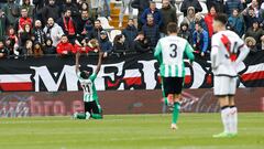 Luiz Henrique celebra el 1-2 al Rayo.