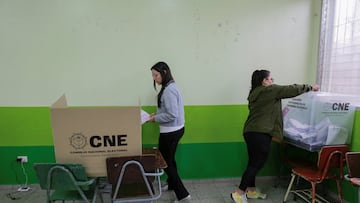Caseta de votación en Tegucigalpa, capital de Honduras