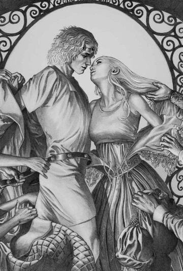 Jaehaerys y su hermana y esposa Alysanne Targaryen.