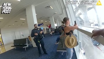 Police bodycam footage shows Tiffany Gomas saying plane is going to “blow up”