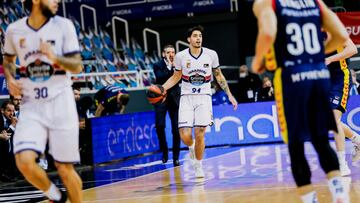 Antonios Koniaris, durante el partido con el Monbus Obradoiro ante el MoraBanc Andorra.