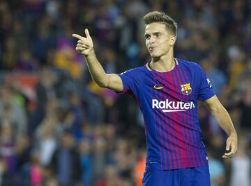 3-0. Denis Suárez celebró el tercer tanto.