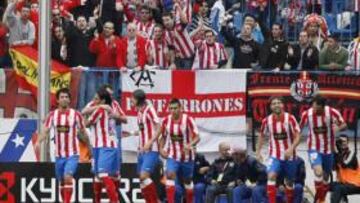 <b>LA AFICIÓN. </b>La afición disfrutó con el juego del Atlético.