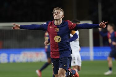 El canterano azulgrana sumó dos tantos y dos asistencias en el partido. Es decir, ha participado en cuatro de los siete goles que llevan los de Flick. 