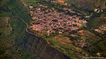 Vista aérea de Barichara, municipio de Santander.