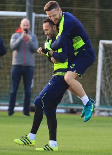 David Ospina feliz por el partido de Champions del Arsenal