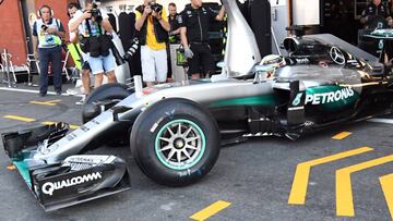 Lewis Hamilton durante el GP Bélgica 2016.