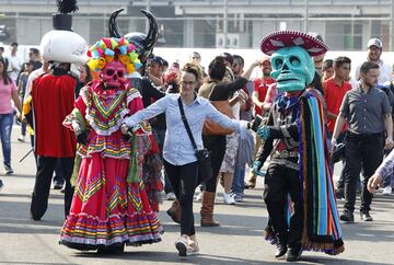 El día de muertos se vivió previo al Gran Premio de México