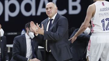 Pablo Laso, durante la final de la Copa del Rey que ha enfrentado al Real Madrid y al Barcelona.