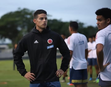 NOVIEMBRE: James en la última fecha FIFA del año. No pudo jugar porque se lesionó el ligamento interno de la rodilla izquierda en un entrenamiento.