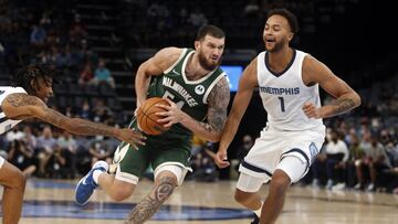 El encuentro entre Grizzlies y Bucks se suspendió después de tres cuartos al saltar la alarma de incendios. Aldama hizo su debut.