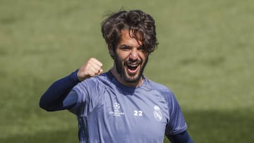 Isco, en el entrenamiento del Real Madrid.