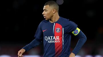 Kylian Mbappé, en un partido con el PSG.