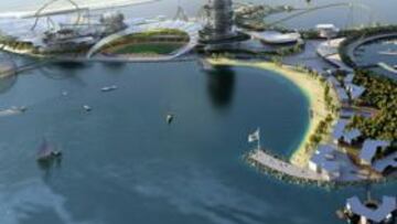 <b>LA MAQUETA. </b>Éste es el diseño generado por ordenador del Real Madrid Resort Island que se construirá en el emirato de Ras Al Khaimah.